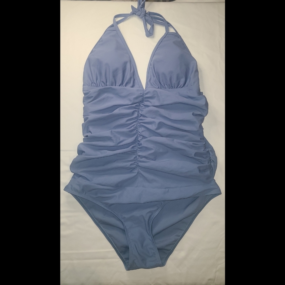 Light blue one piece Swimsuit size medium